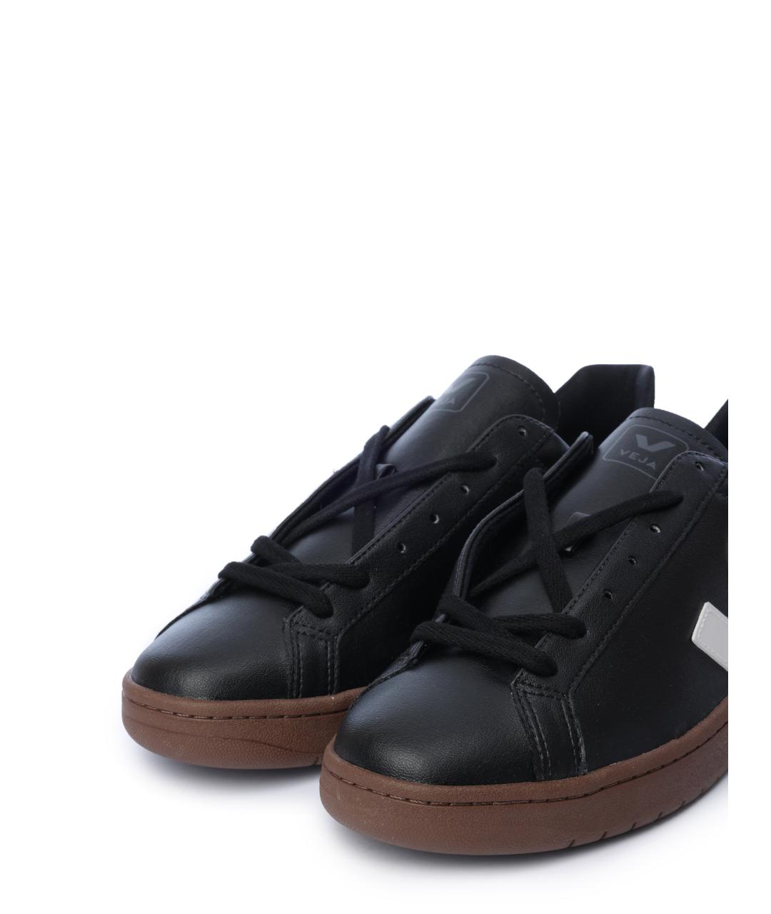 VEJA Черные кожаные низкие кроссовки / кеды, фото 6
