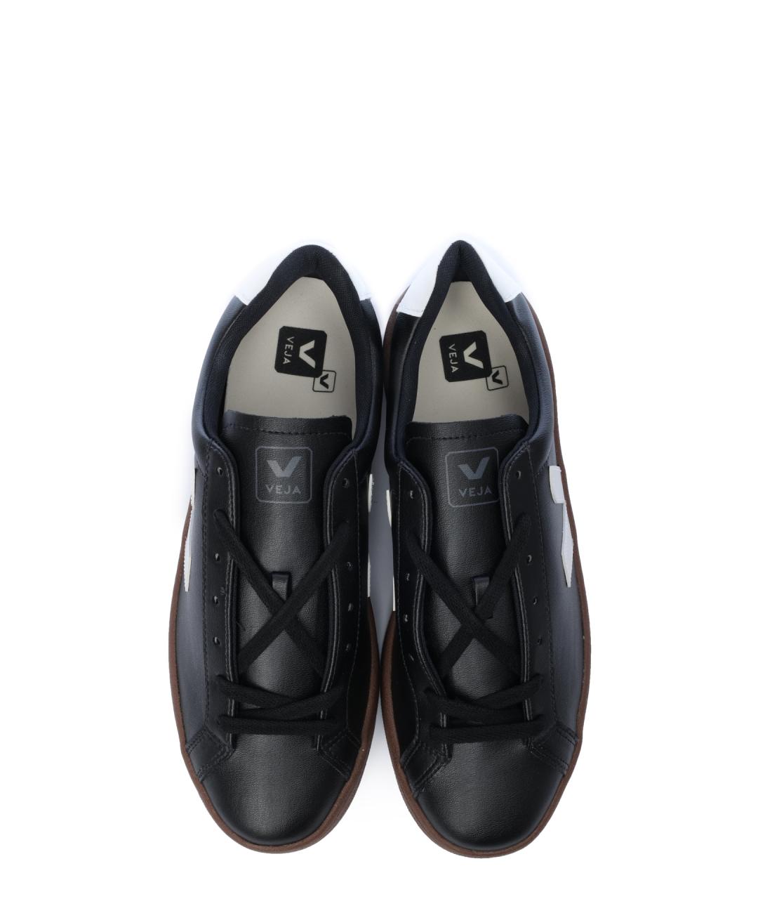 VEJA Черные кожаные низкие кроссовки / кеды, фото 5