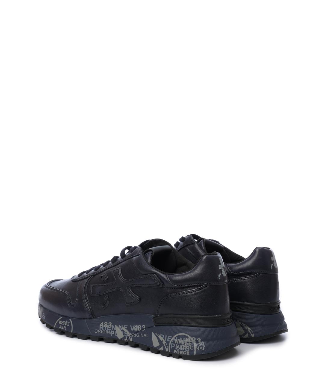 PREMIATA Черные кожаные низкие кроссовки / кеды, фото 3