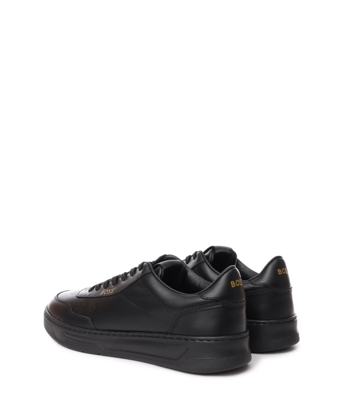 HUGO BOSS Черные низкие кроссовки / кеды, фото 3