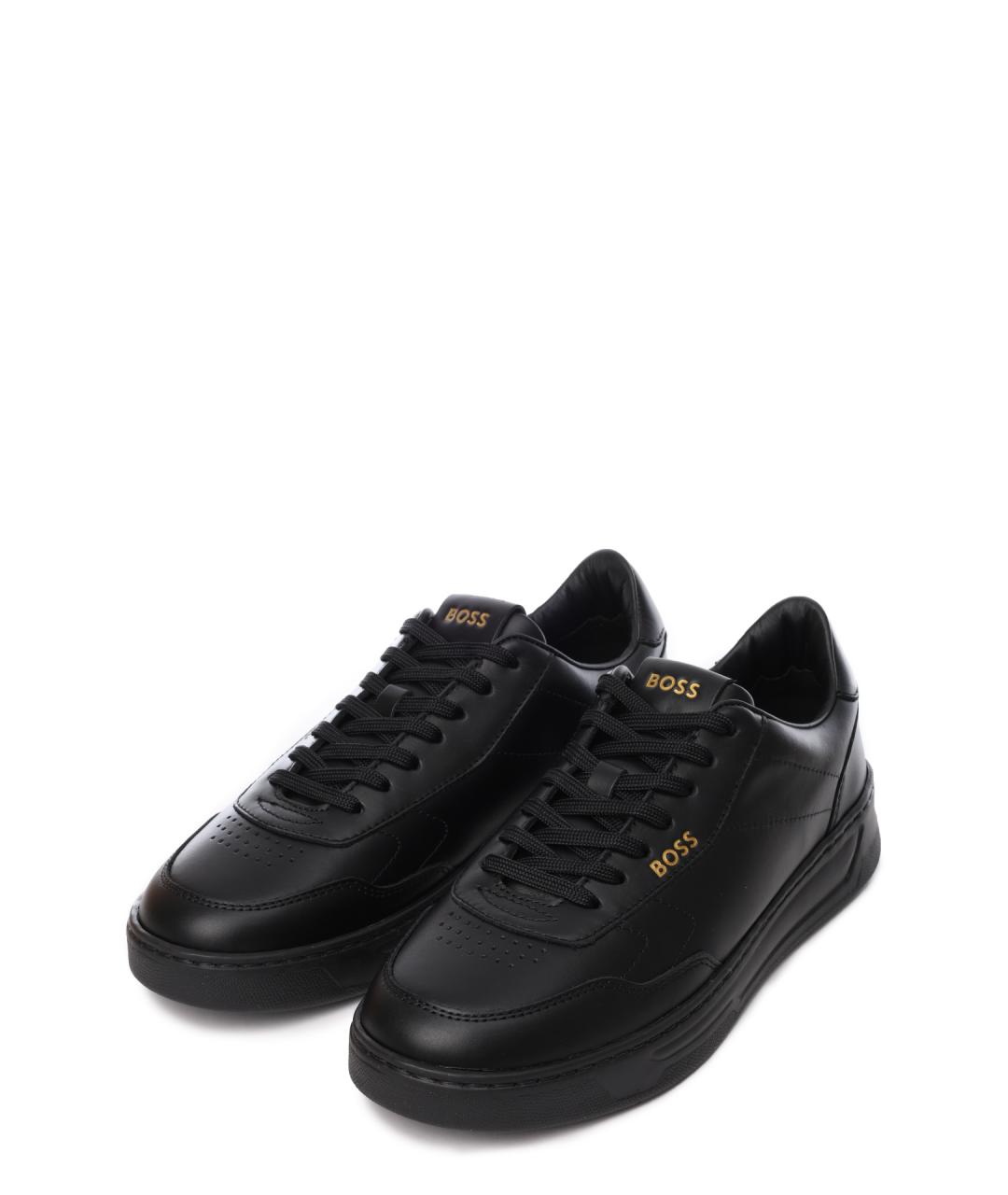 HUGO BOSS Черные низкие кроссовки / кеды, фото 2