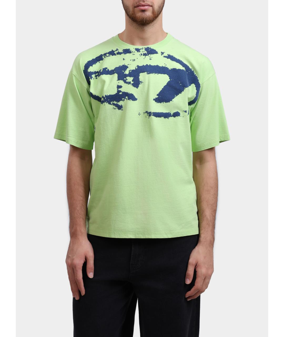 DIESEL Зеленая хлопковая футболка, фото 6