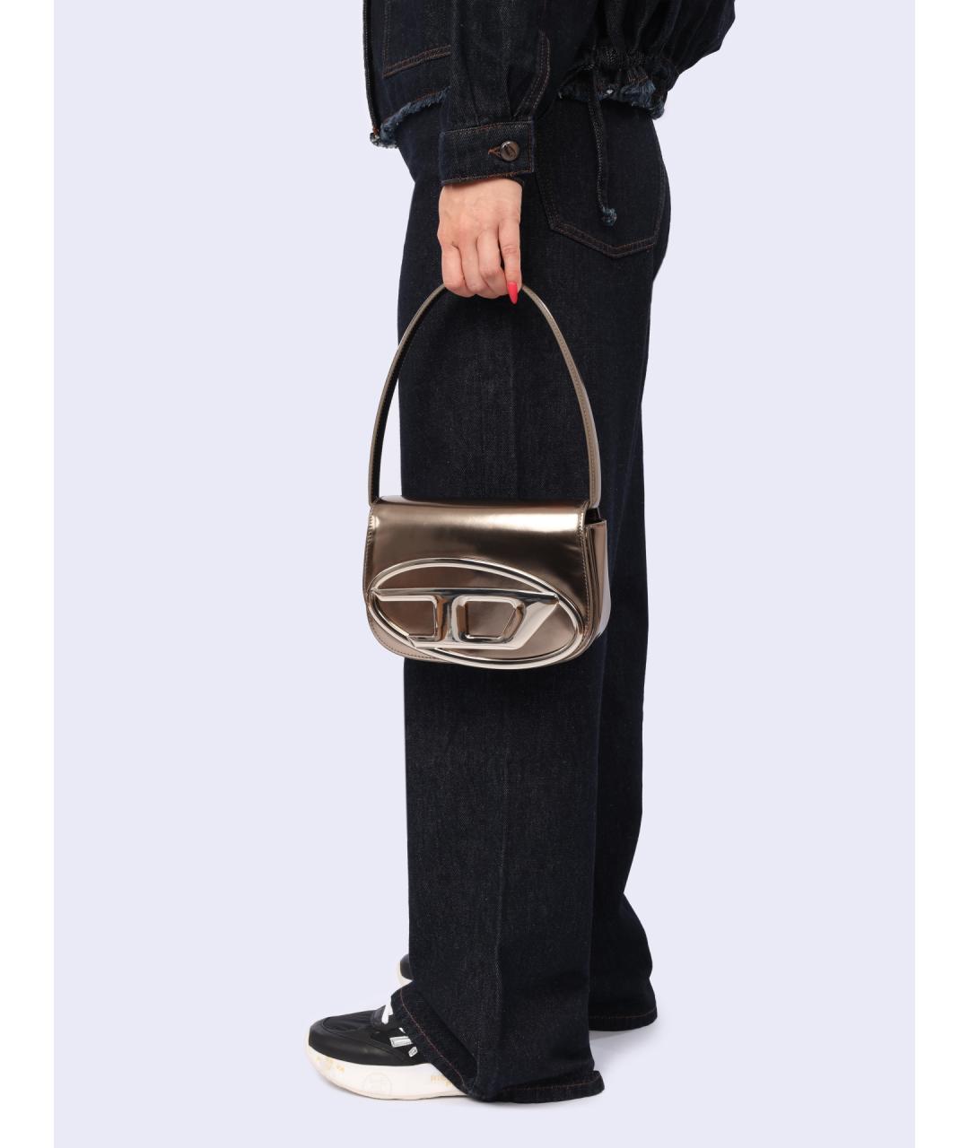 DIESEL Коричневая кожаная сумка через плечо, фото 6