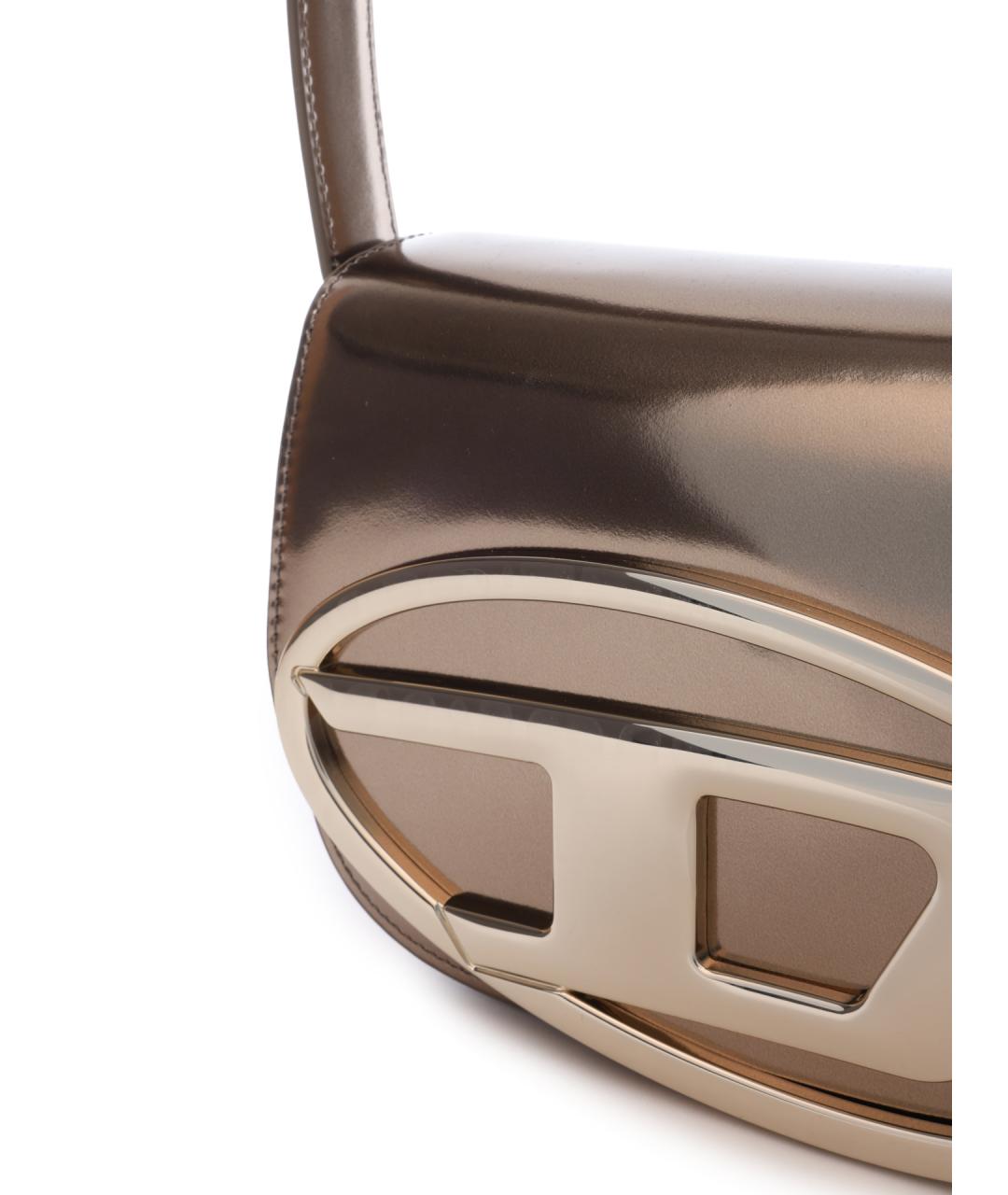 DIESEL Коричневая кожаная сумка через плечо, фото 4