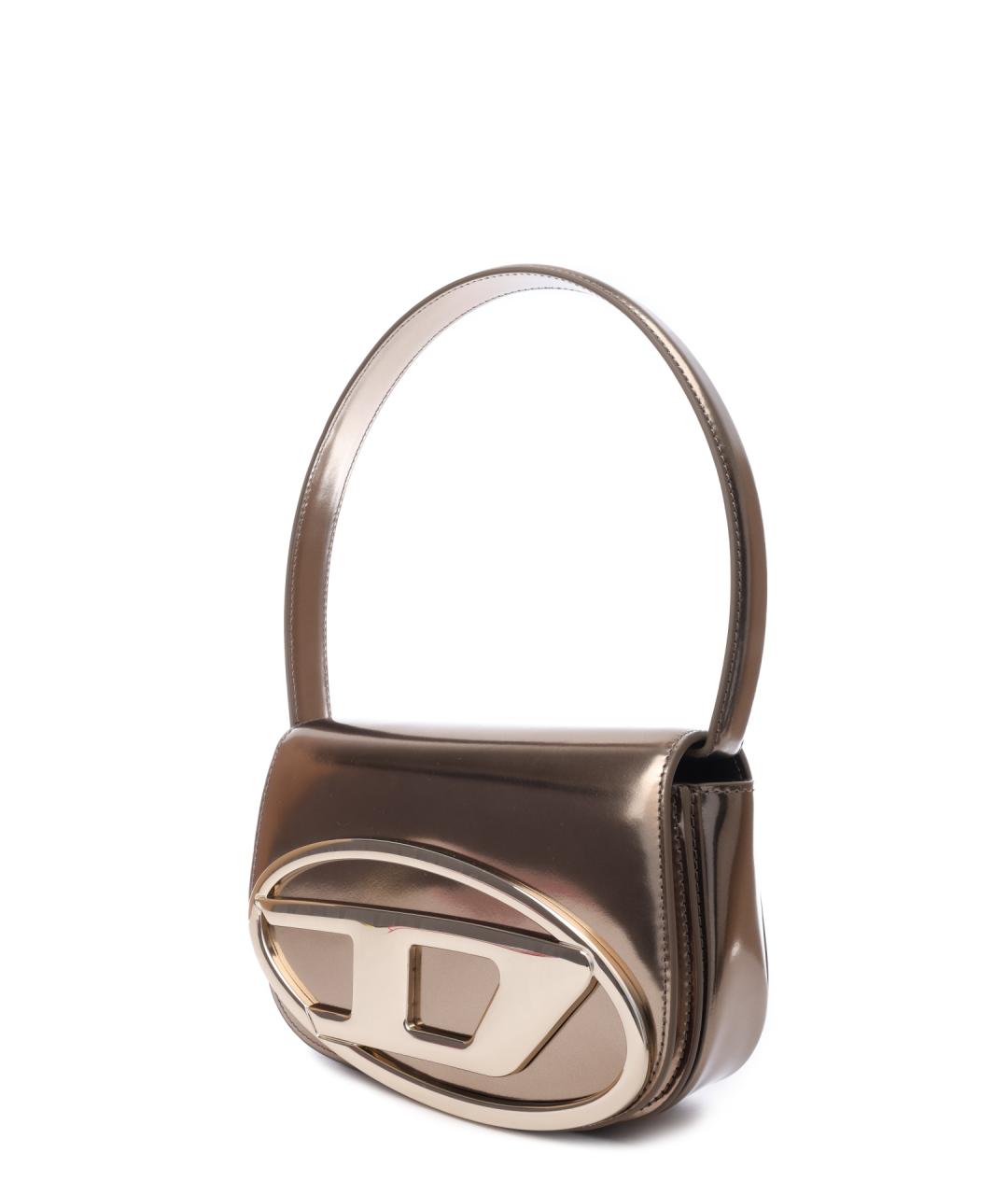 DIESEL Коричневая кожаная сумка через плечо, фото 2