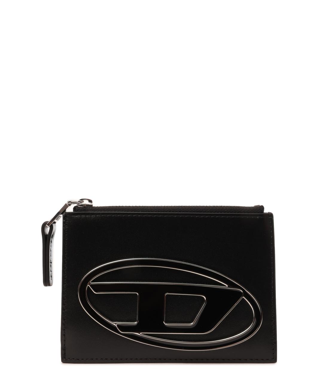 DIESEL Черный кожаный кошелек, фото 1