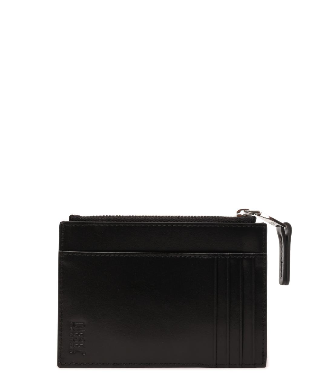 DIESEL Черный кожаный кошелек, фото 3