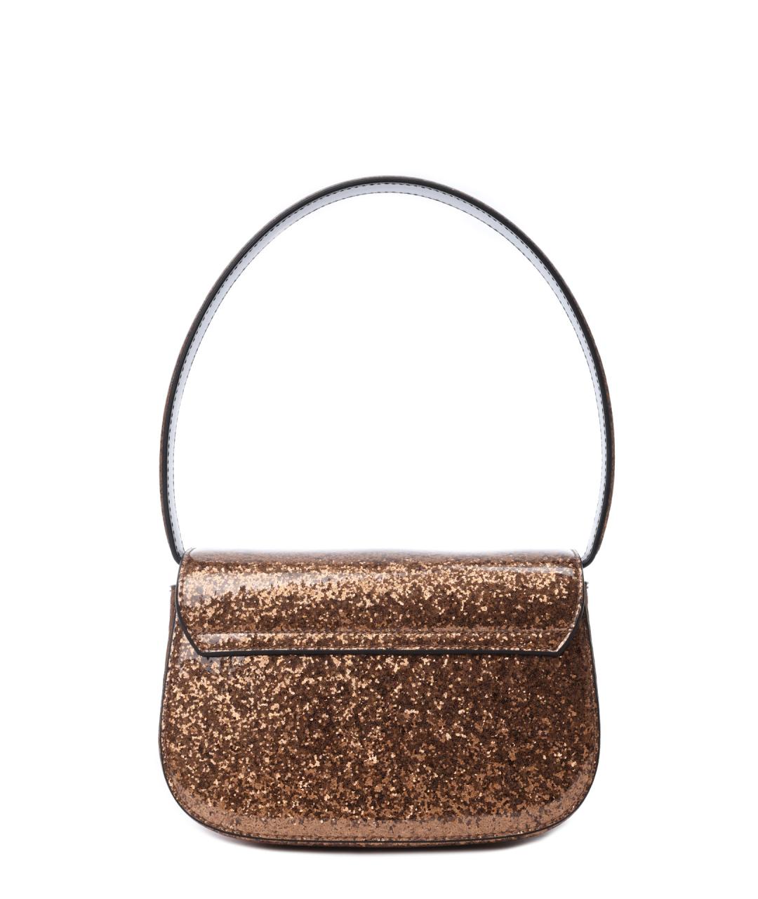 DIESEL Золотая сумка через плечо, фото 3