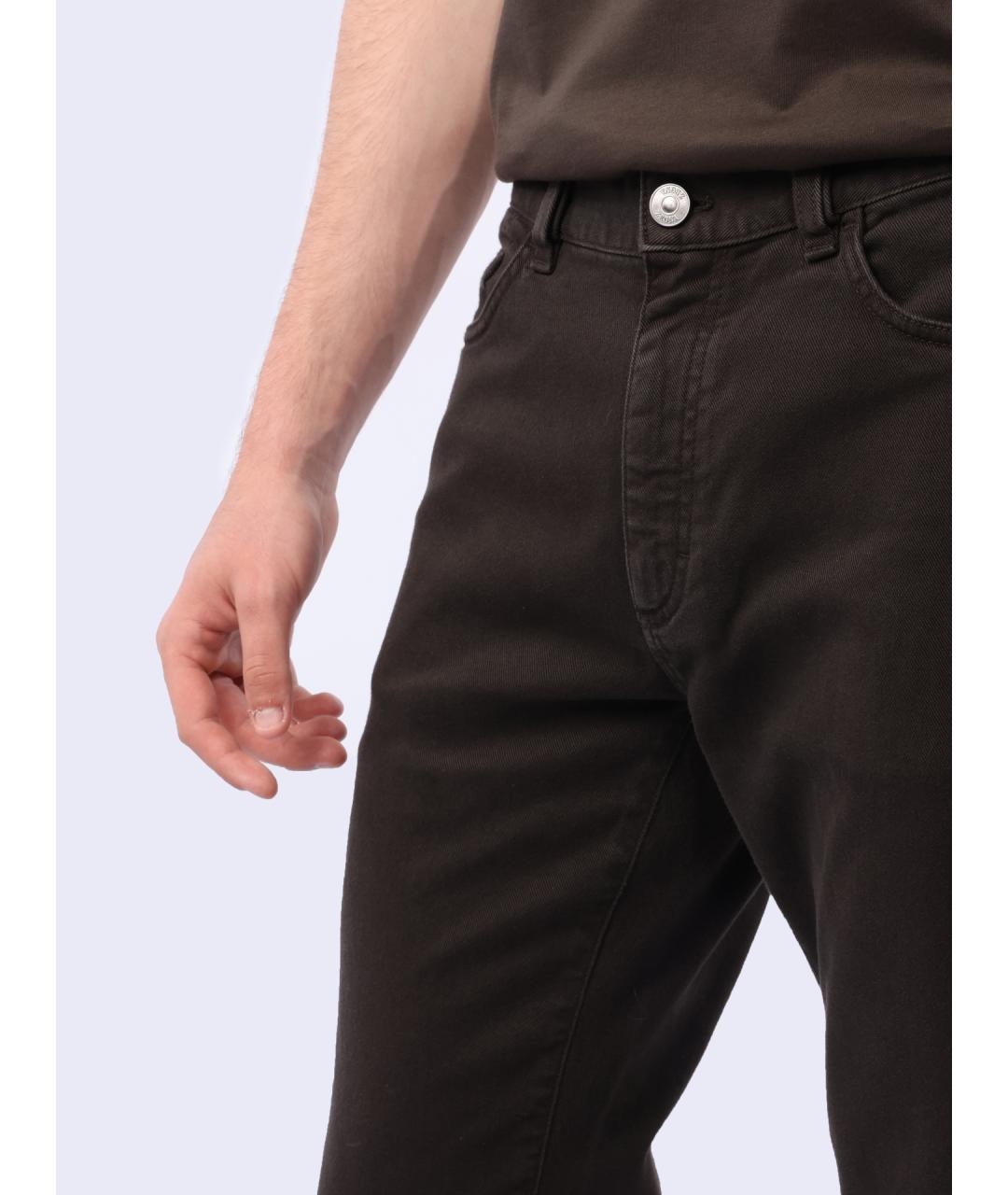 ZEGNA Коричневые прямые джинсы, фото 5