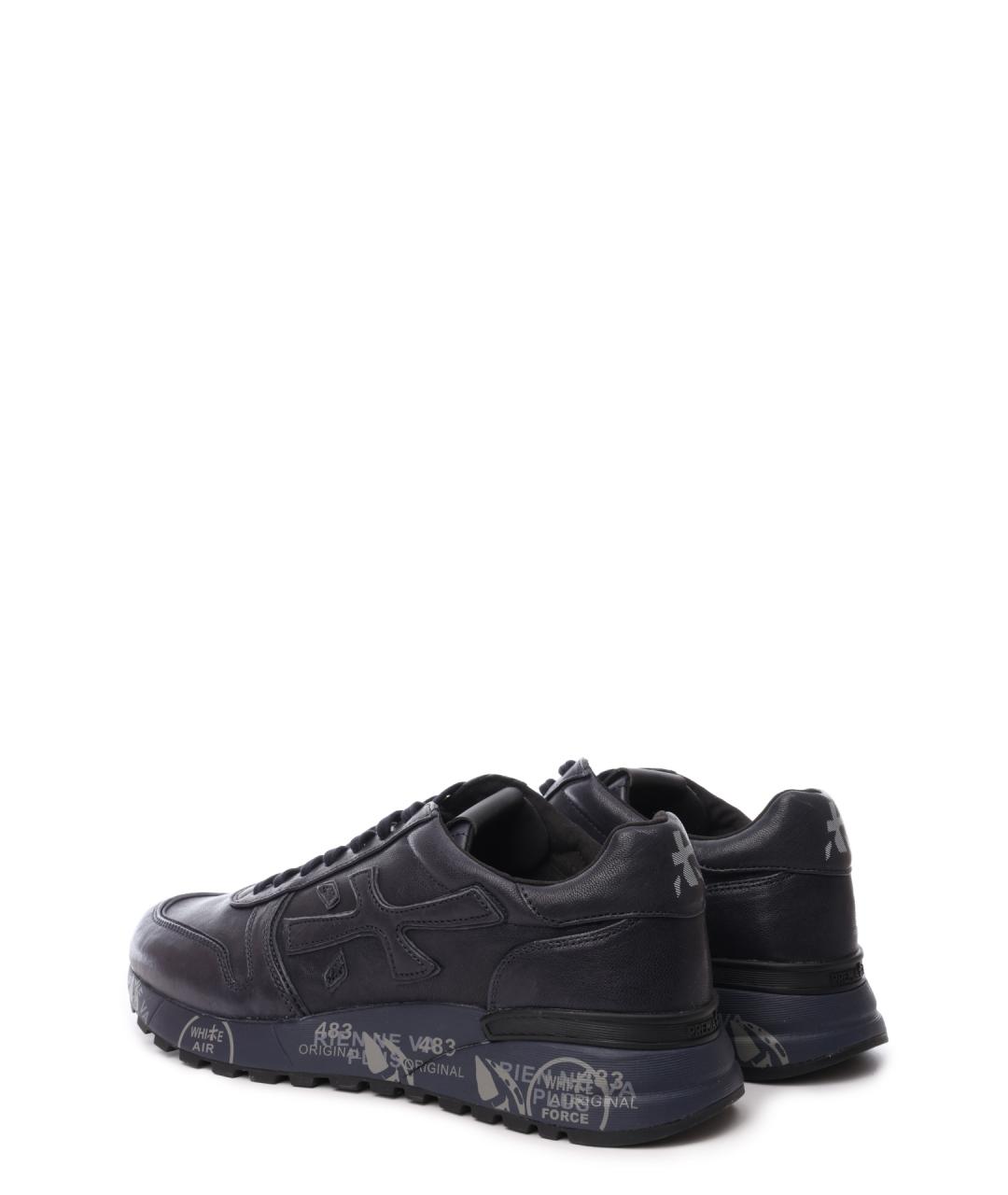 PREMIATA Черные кожаные низкие кроссовки / кеды, фото 3