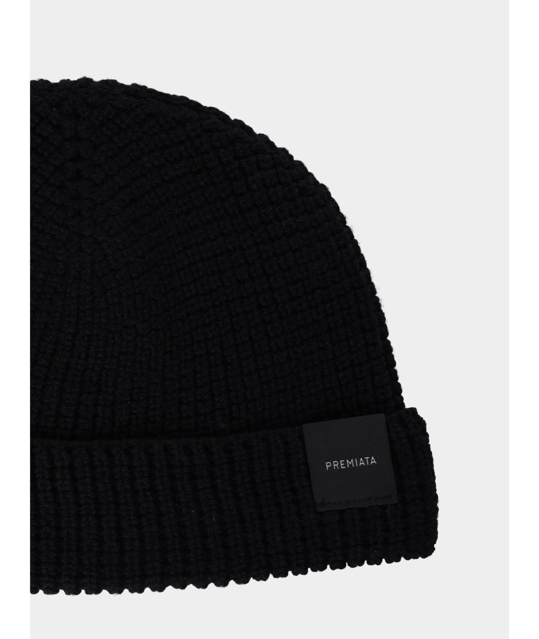 PREMIATA Черная шерстяная шапка, фото 2