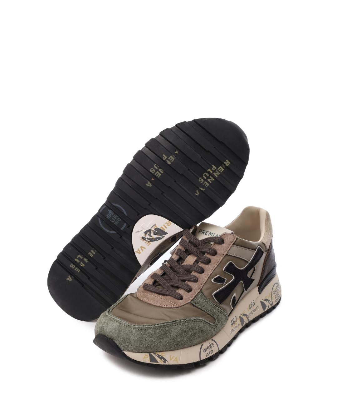 PREMIATA Хаки низкие кроссовки / кеды, фото 4
