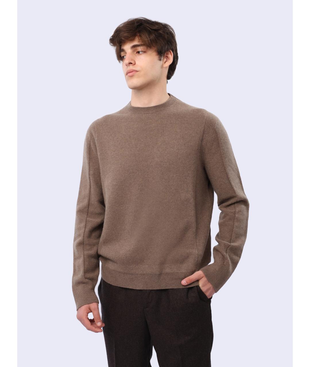 ZEGNA Коричневый шерстяной джемпер / свитер, фото 3