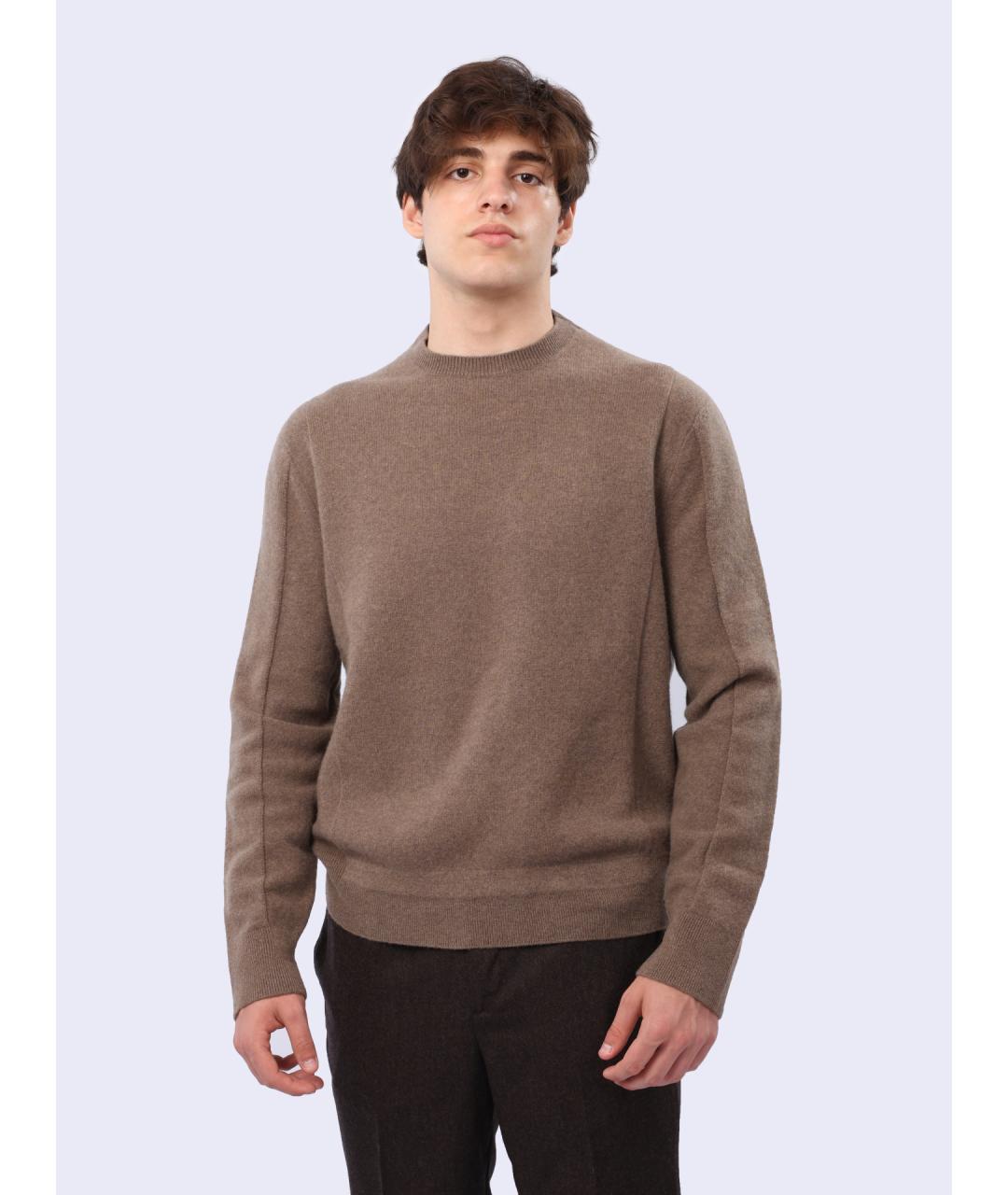 ZEGNA Коричневый шерстяной джемпер / свитер, фото 2
