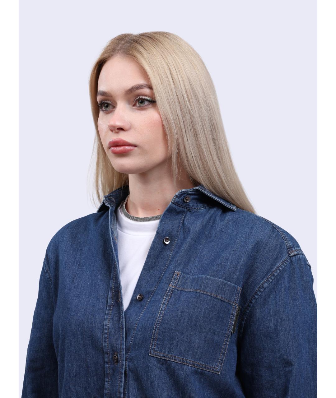 BRUNELLO CUCINELLI Синяя рубашка, фото 4