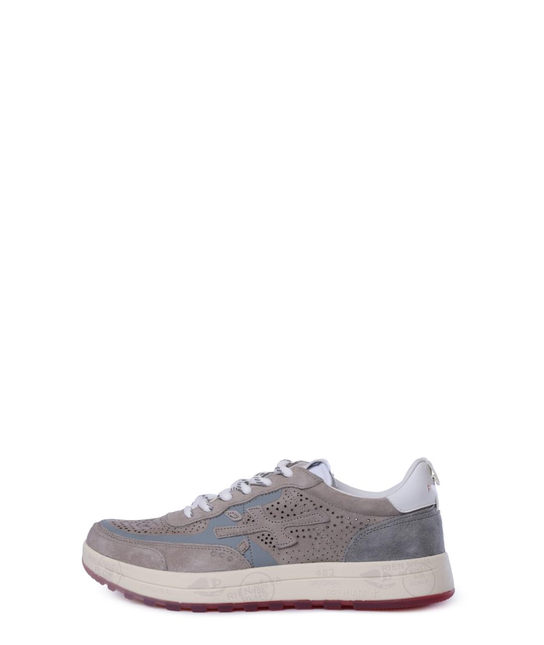 PREMIATA Серые замшевые низкие кроссовки / кеды, фото 6