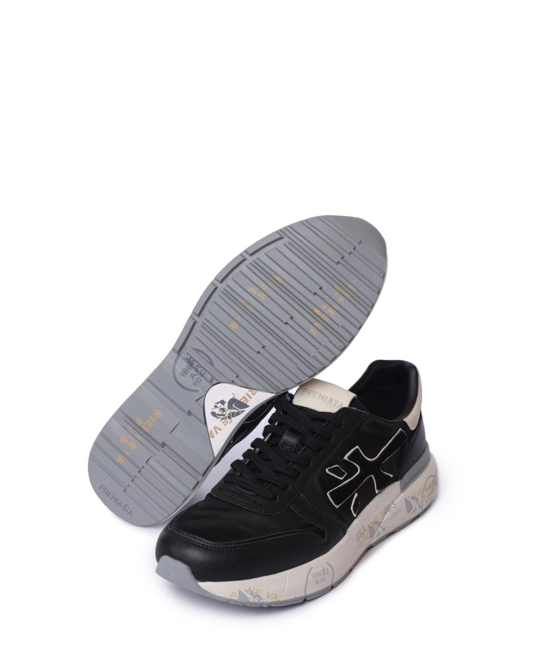 PREMIATA Черные низкие кроссовки / кеды, фото 4