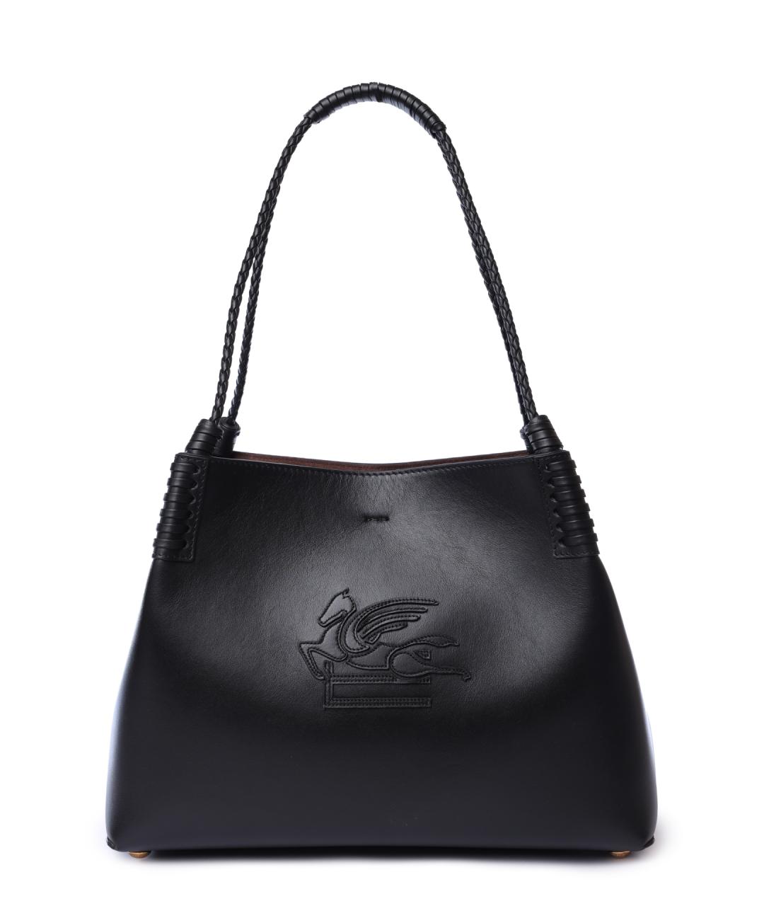 ETRO Черная кожаная сумка через плечо, фото 1