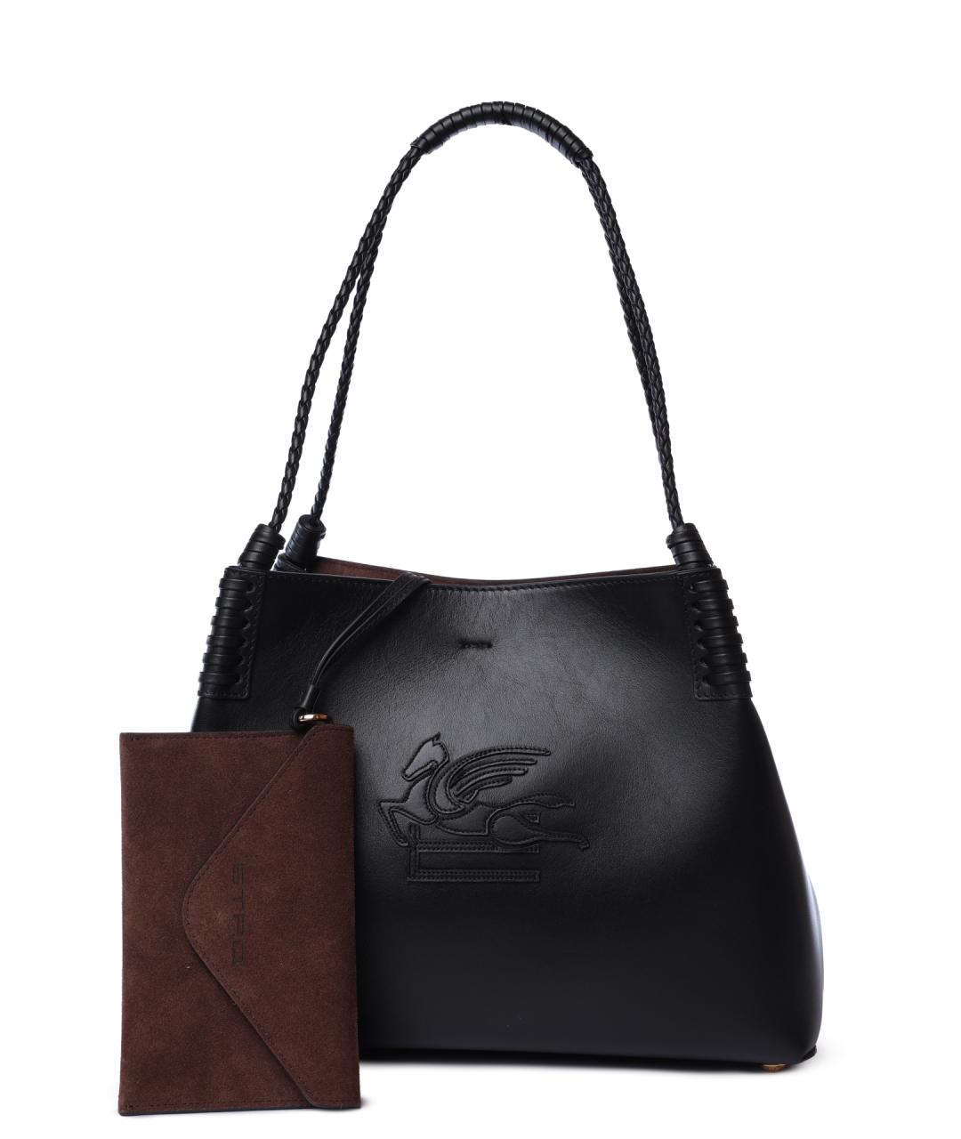 ETRO Черная кожаная сумка через плечо, фото 2