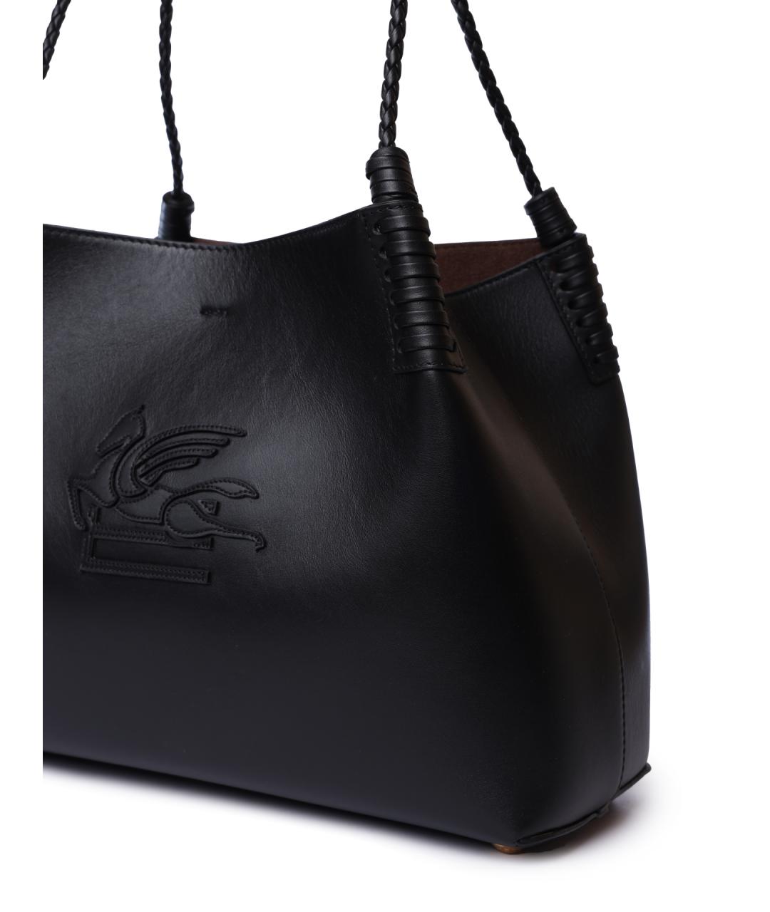 ETRO Черная кожаная сумка через плечо, фото 4