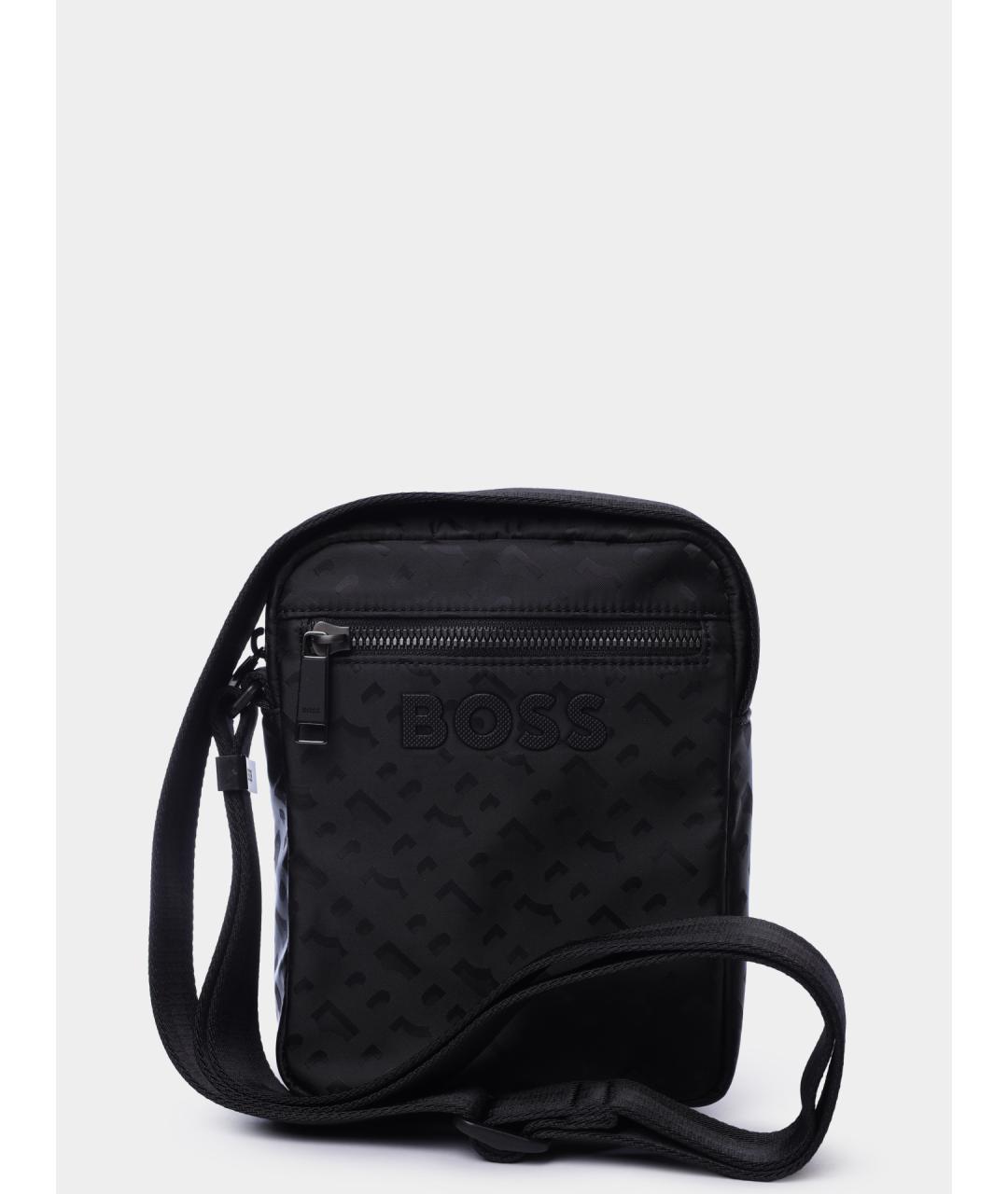 HUGO BOSS Черная тканевая сумка на плечо, фото 2