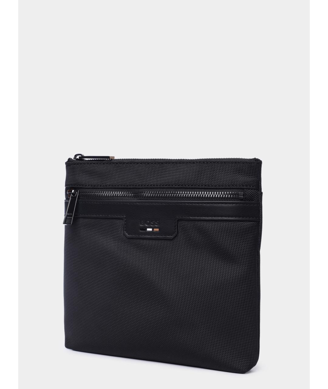 HUGO BOSS Черная тканевая сумка на плечо, фото 3