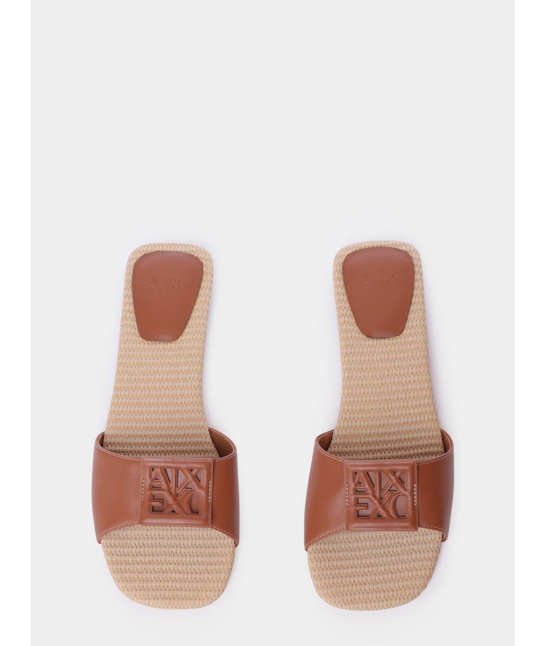 ARMANI EXCHANGE Коричневые шлепанцы, фото 3