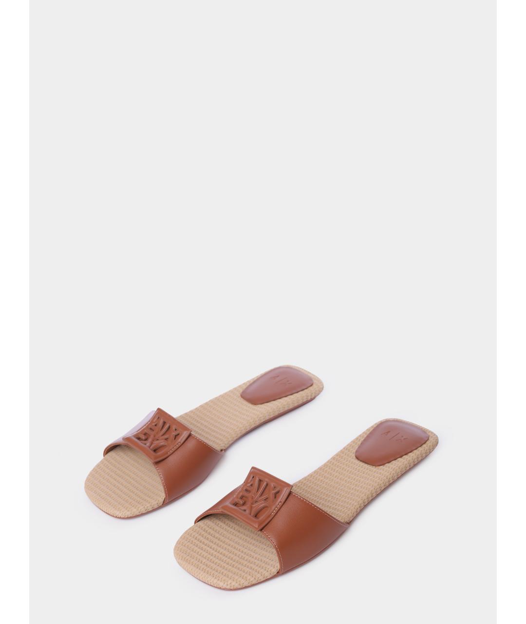 ARMANI EXCHANGE Коричневые шлепанцы, фото 2
