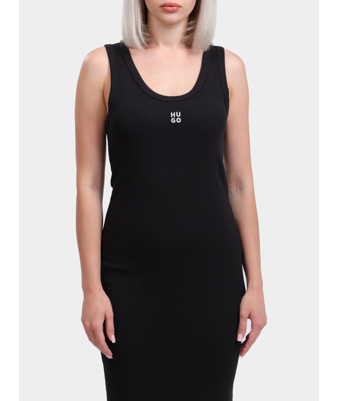 HUGO Черное повседневное платье, фото 2