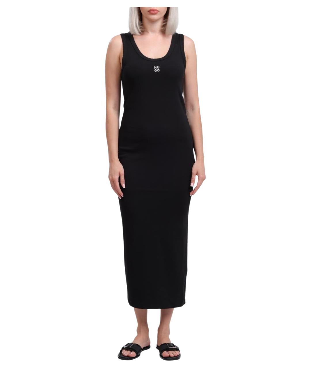 HUGO Черное повседневное платье, фото 1