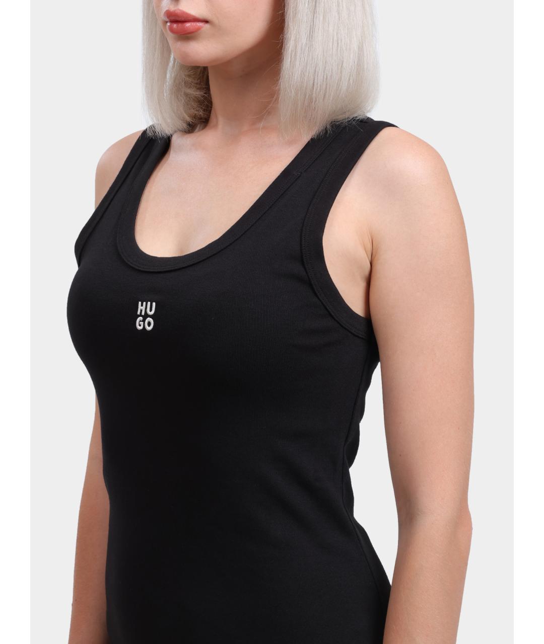 HUGO Черное повседневное платье, фото 4