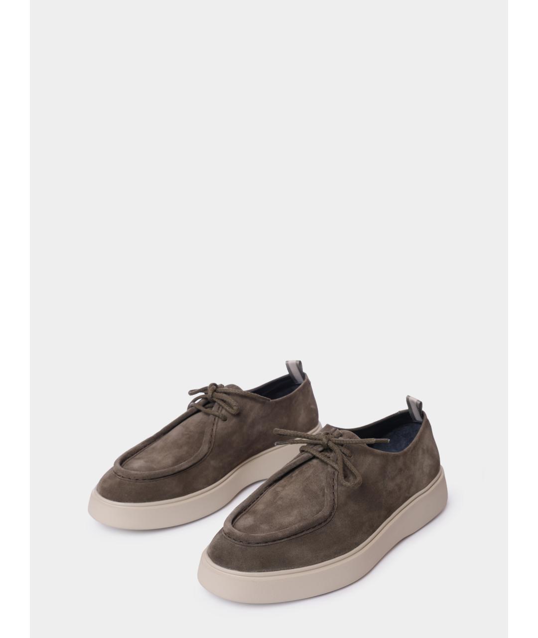 OFFICINE CREATIVE Серые замшевые низкие ботинки, фото 2