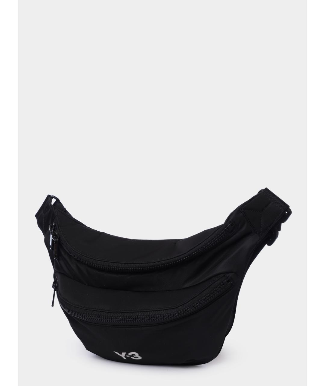 Y-3 Черная тканевая поясная сумка, фото 2