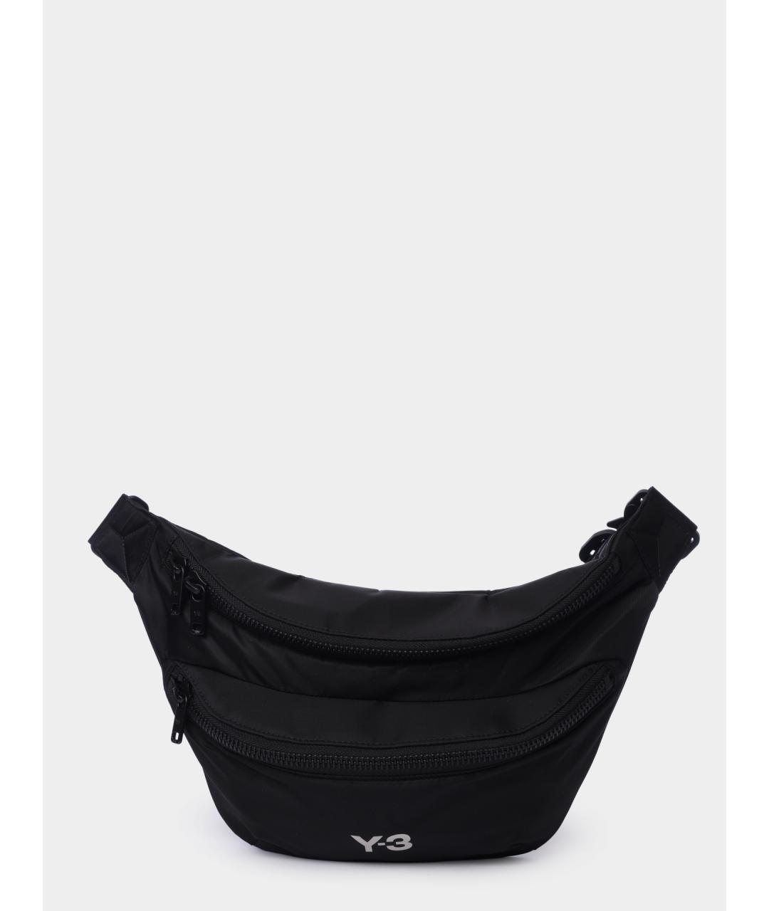 Y-3 Черная тканевая поясная сумка, фото 5