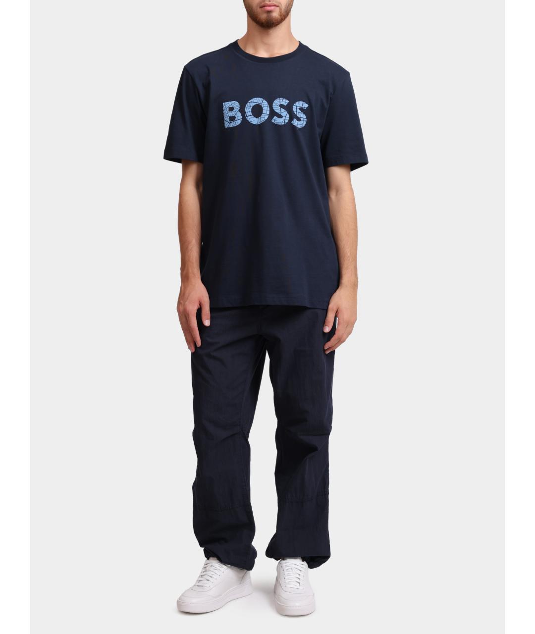 HUGO BOSS Темно-синие повседневные брюки, фото 2