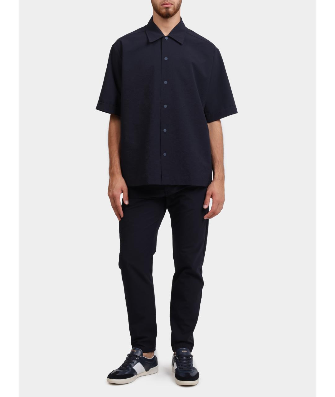 HUGO BOSS Темно-синяя кэжуал рубашка, фото 2