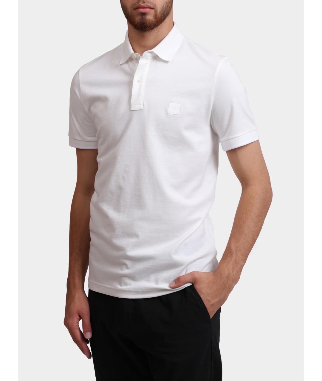 HUGO BOSS Хлопковое поло с коротким рукавом, фото 3