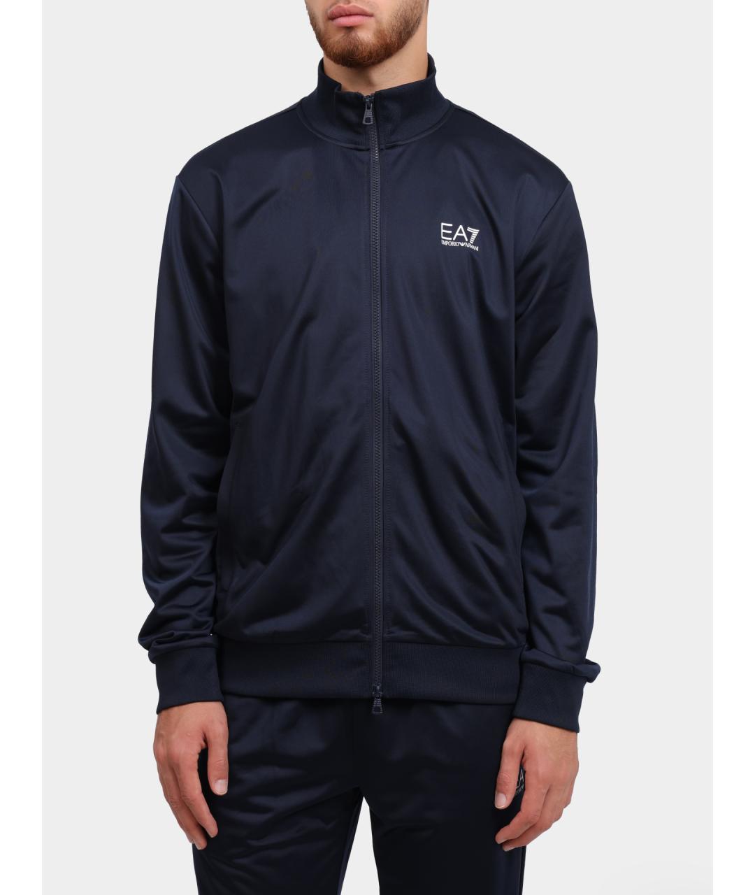 EA7 Темно-синий полиэстеровый спортивный костюм, фото 2