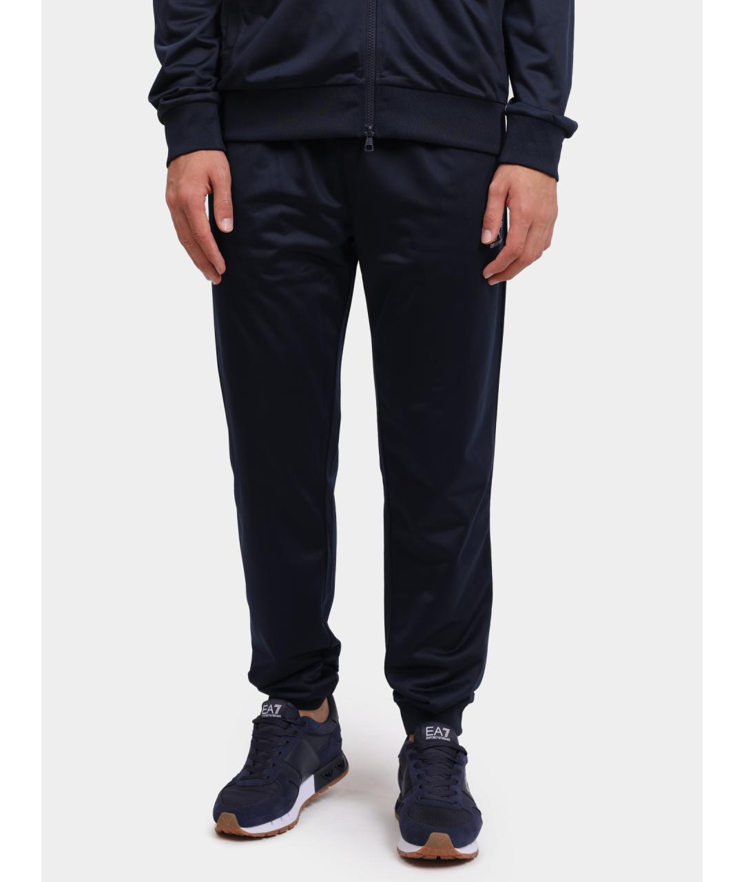 EA7 Темно-синий полиэстеровый спортивный костюм, фото 3