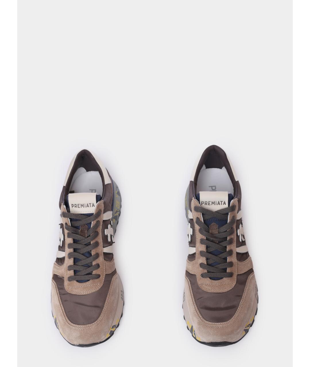 PREMIATA Коричневые низкие кроссовки / кеды, фото 3