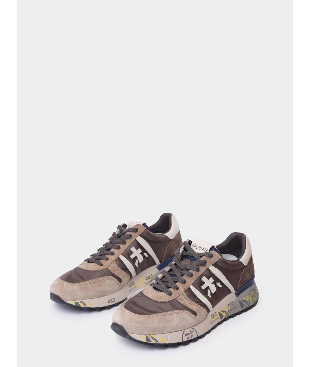 PREMIATA Коричневые низкие кроссовки / кеды, фото 2
