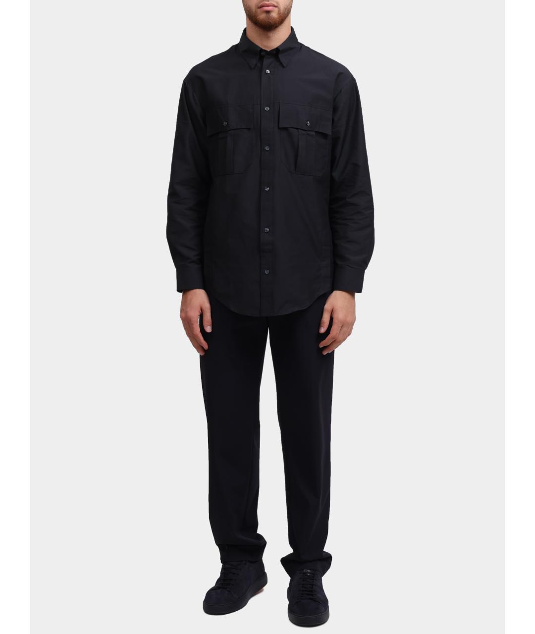 EMPORIO ARMANI Темно-синие повседневные брюки, фото 2