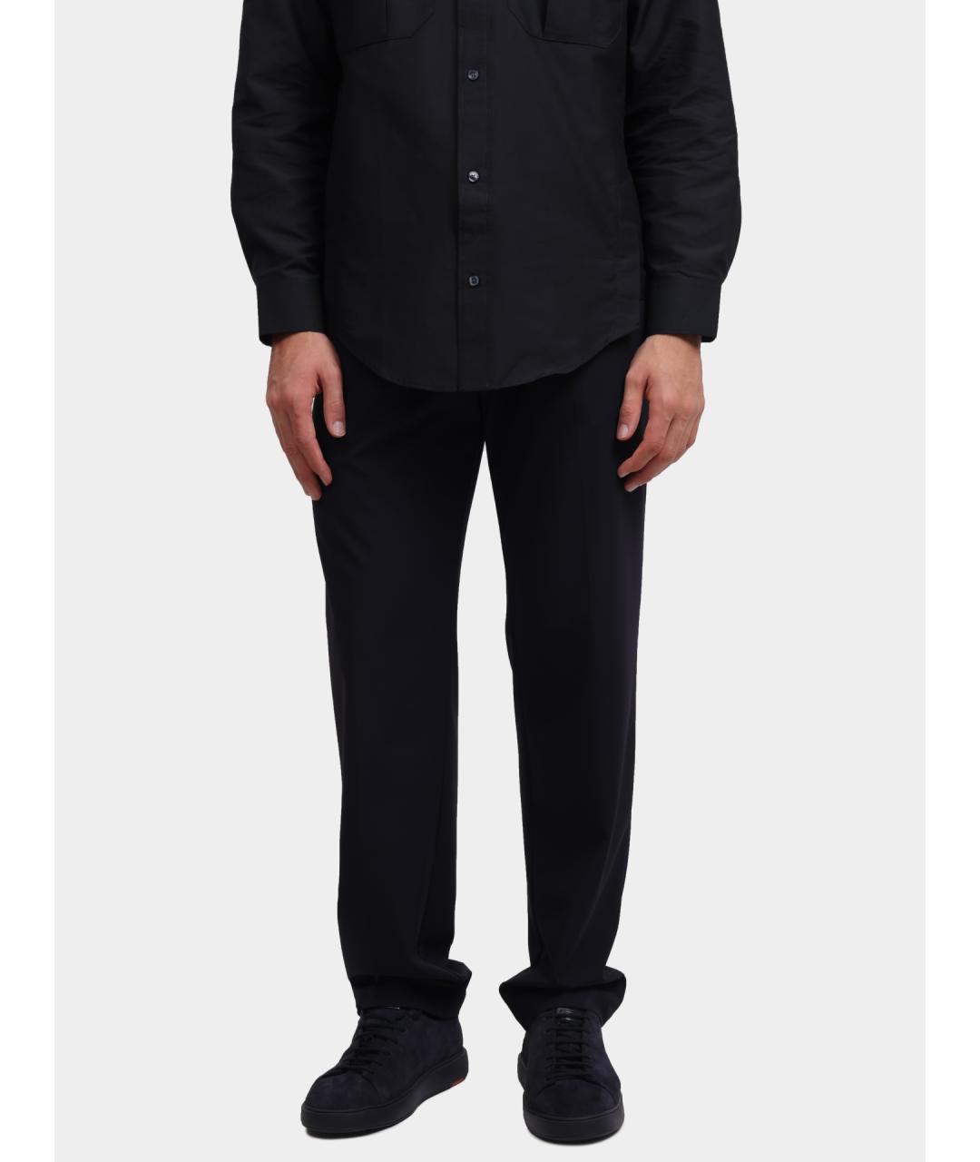 EMPORIO ARMANI Темно-синие повседневные брюки, фото 6