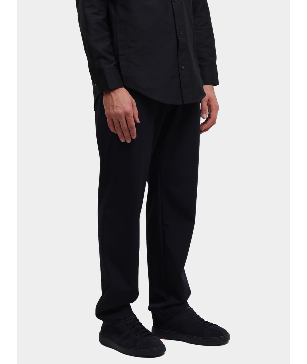 EMPORIO ARMANI Темно-синие повседневные брюки, фото 3