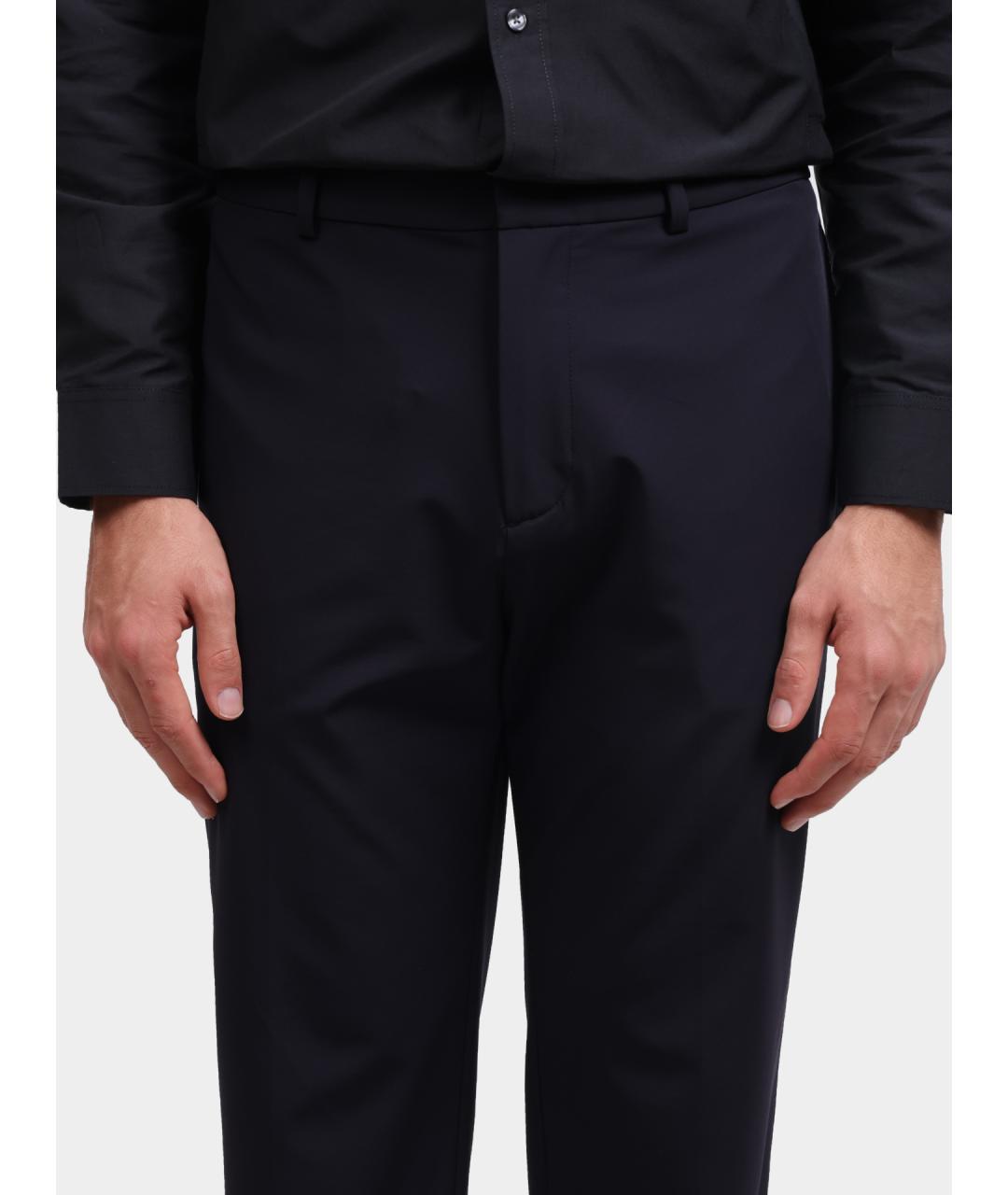 EMPORIO ARMANI Темно-синие повседневные брюки, фото 4