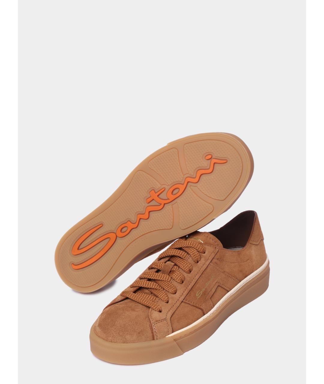 SANTONI Замшевые кеды, фото 4