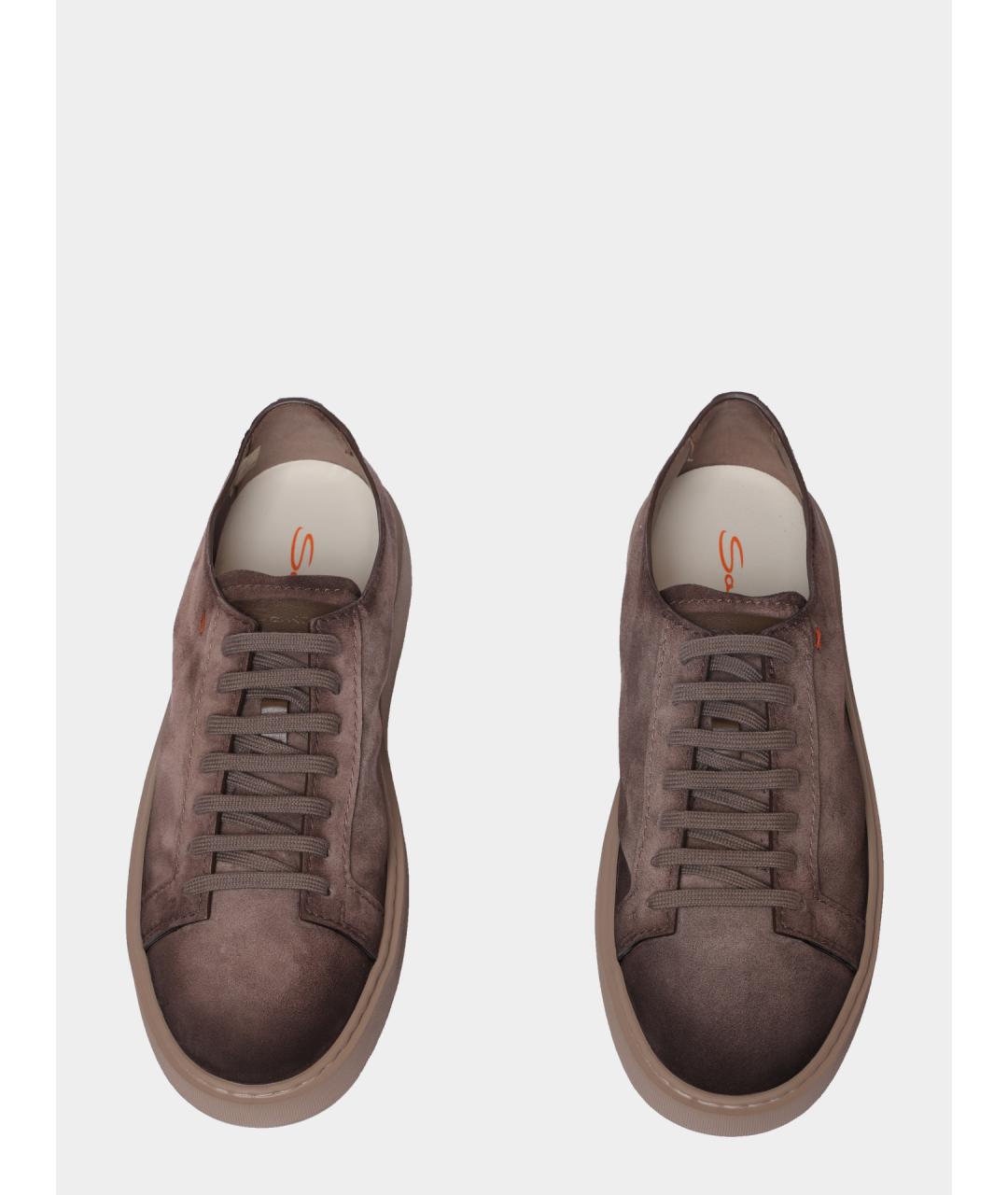 SANTONI Замшевые низкие кроссовки / кеды, фото 3