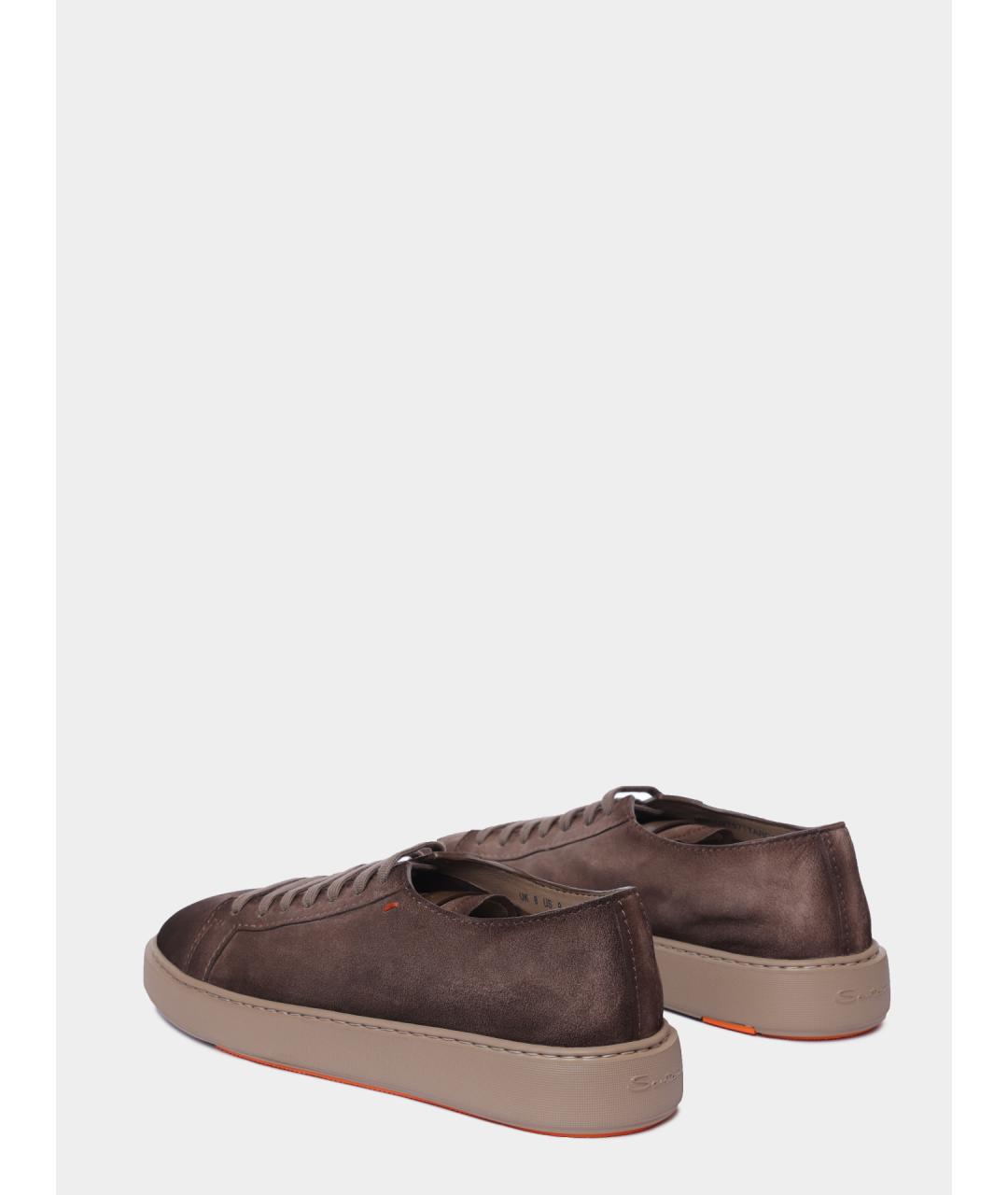 SANTONI Замшевые низкие кроссовки / кеды, фото 5