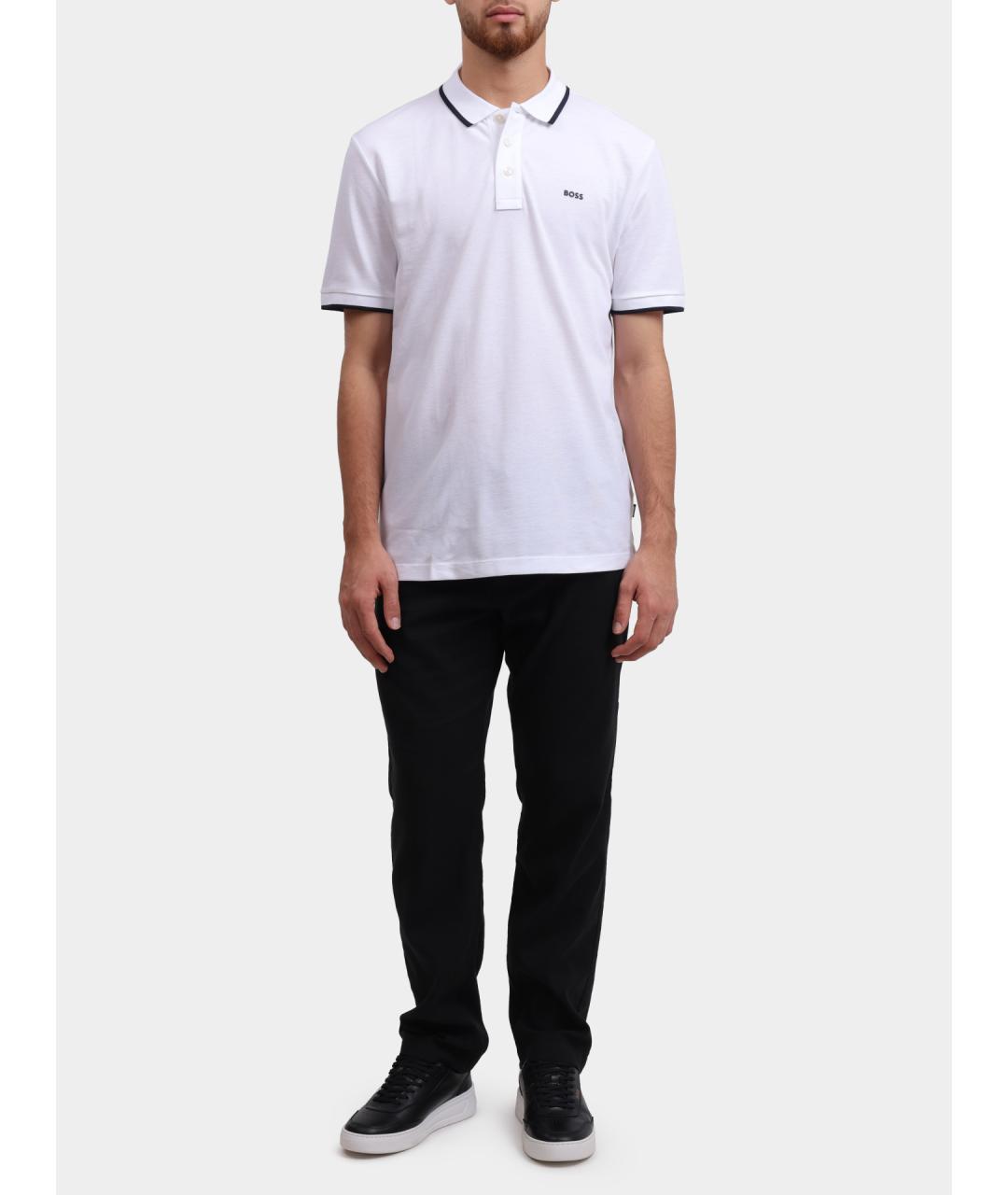 HUGO BOSS Хлопковое поло с коротким рукавом, фото 2