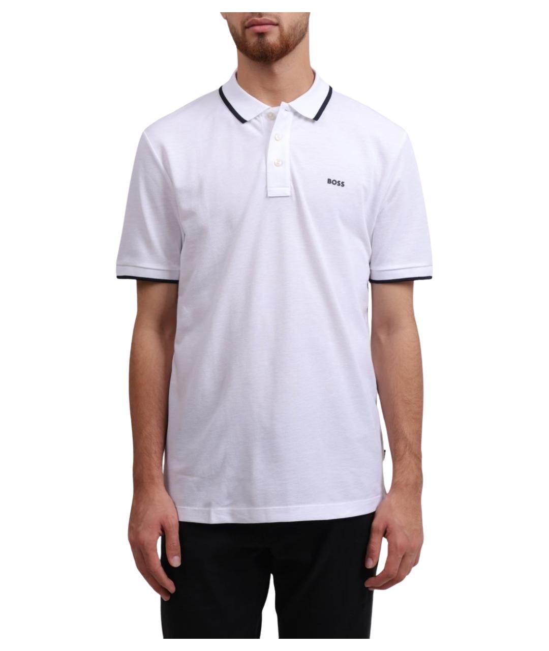 HUGO BOSS Хлопковое поло с коротким рукавом, фото 1